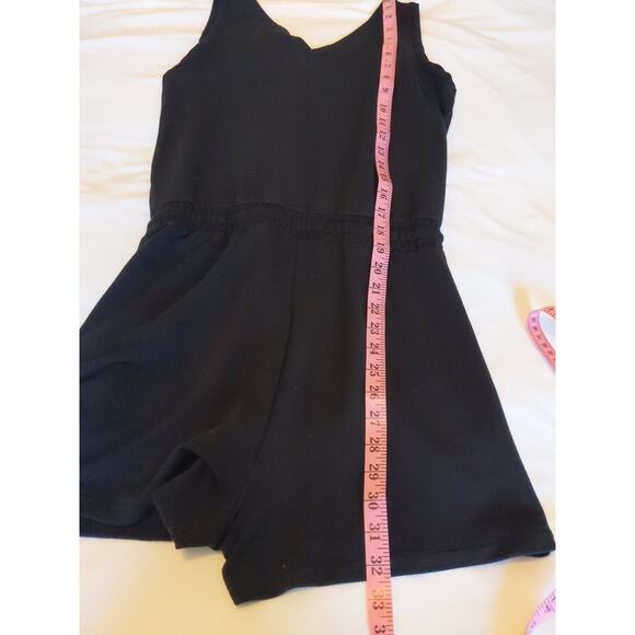 Calvin Klein Womens S Black Romper V Neck Sleeveless Drawstring Pockets - Picture 11 of 13